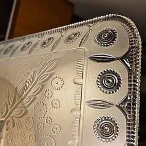 Ceiling Light Globe Square Fixture Glass Vintge Floral large